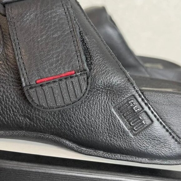 FITFLOP Gogh Moc Sandals Black Leather Adjustable Strap Slide Slip On Mens 9 US main image 14